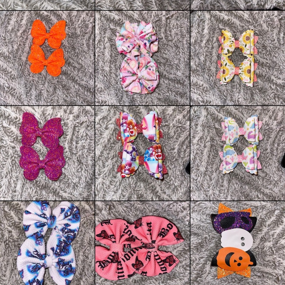 Will be selling some of my daughters bows, headwraps and etc